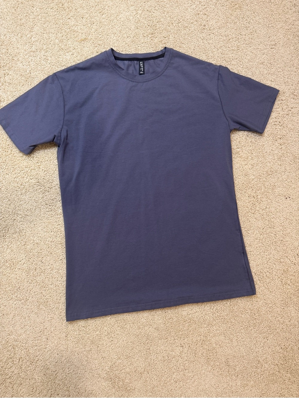 LVFT Men's Crew Neck T‑Shirt - gray 2XL fitted.